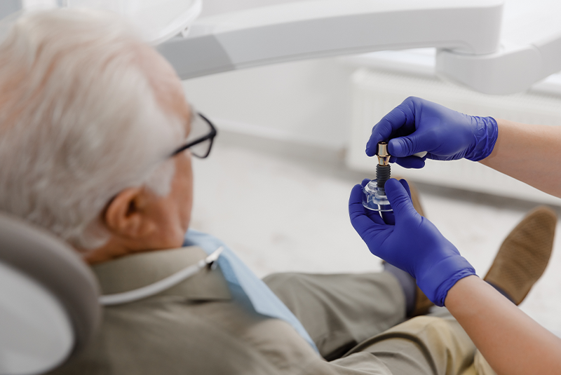 Patient at a no-obligation dental implant consultation